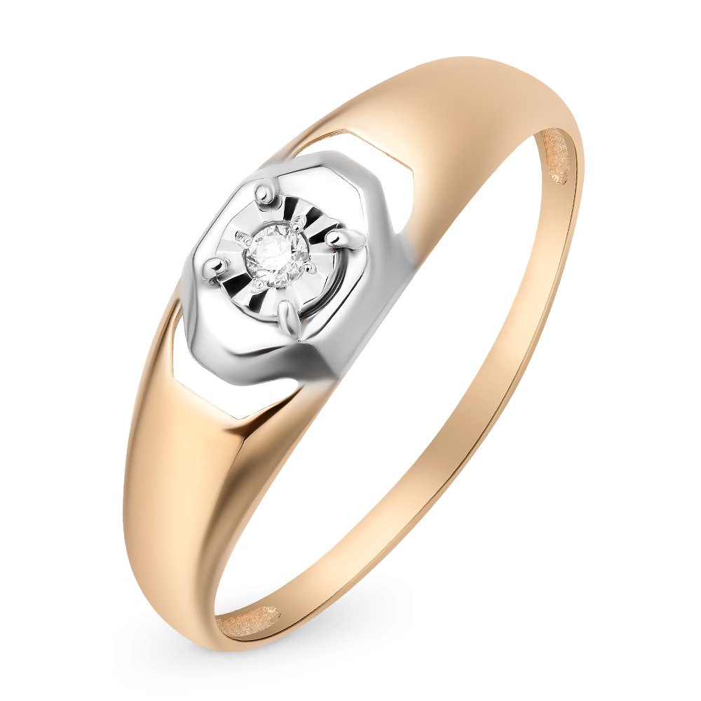 

Кольцо из красного золота с бриллиантом р. , 585Gold 101011477, 101011477