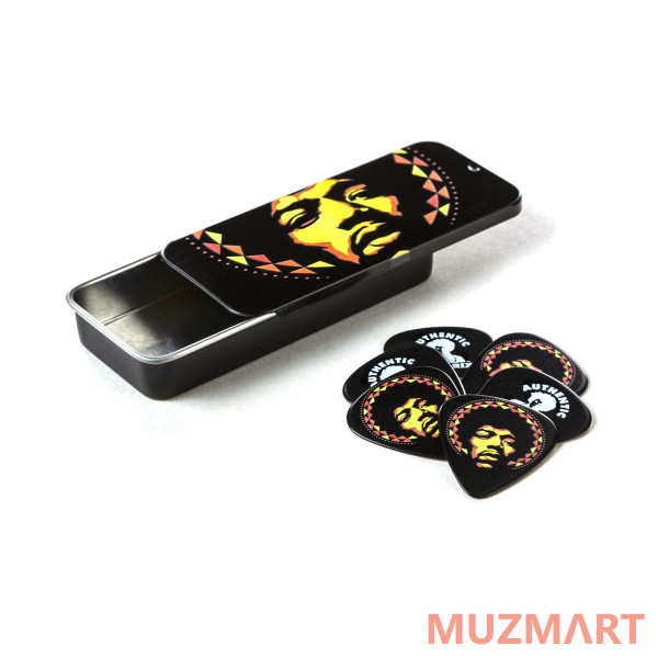 

Dunlop JHPT16H Jimi Hendrix Aura Mandala Pick Tin Сувенирный набор медиаторов в пенале, Разноцветный