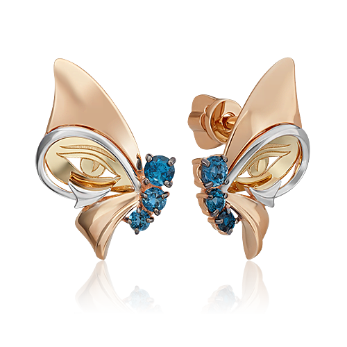 

Серьги-пусеты из золота с топазом PLATINA jewelry 02-4865-00-201-1113, 02-4865-00-201-1113