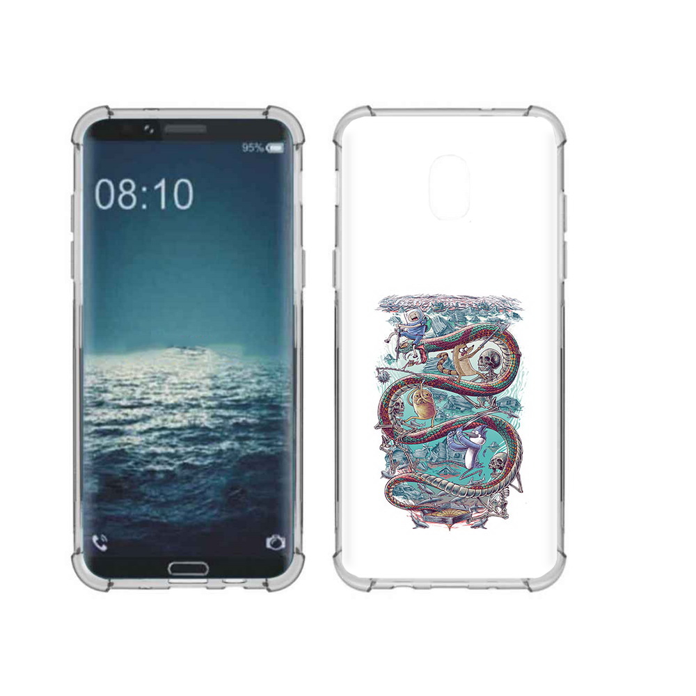 

Чехол MyPads Tocco для Samsung Galaxy J3 время приключений страшилка (PT226926.574.280), Прозрачный, Tocco