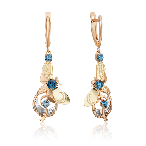 

Серьги подвески из красного золота с топазом PLATINA jewelry 02-4862-00-201-1140, 02-4862-00-201-1140