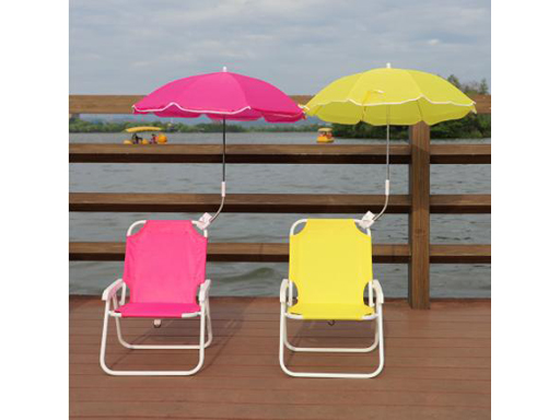 Кресло  шезлонг Складной стул с зонтом, металл: 13мм, ткань: 30*25*53см. Цвета розовый и ж
