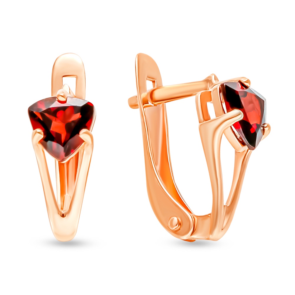 

Серьги из красного золота с гранатом 585Gold 202008219, 202008219