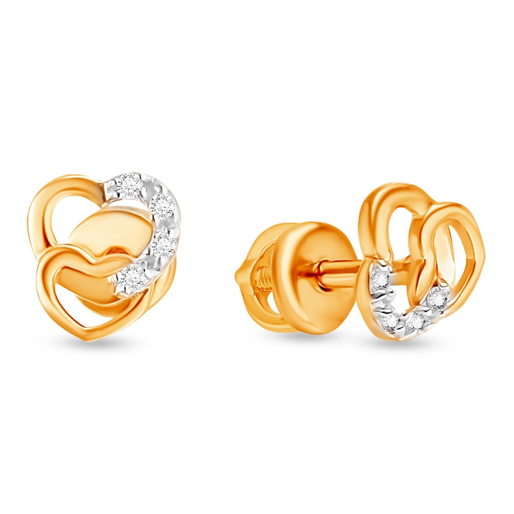 

Серьги из красного золота с фианитом 585Gold 302006459, 302006459