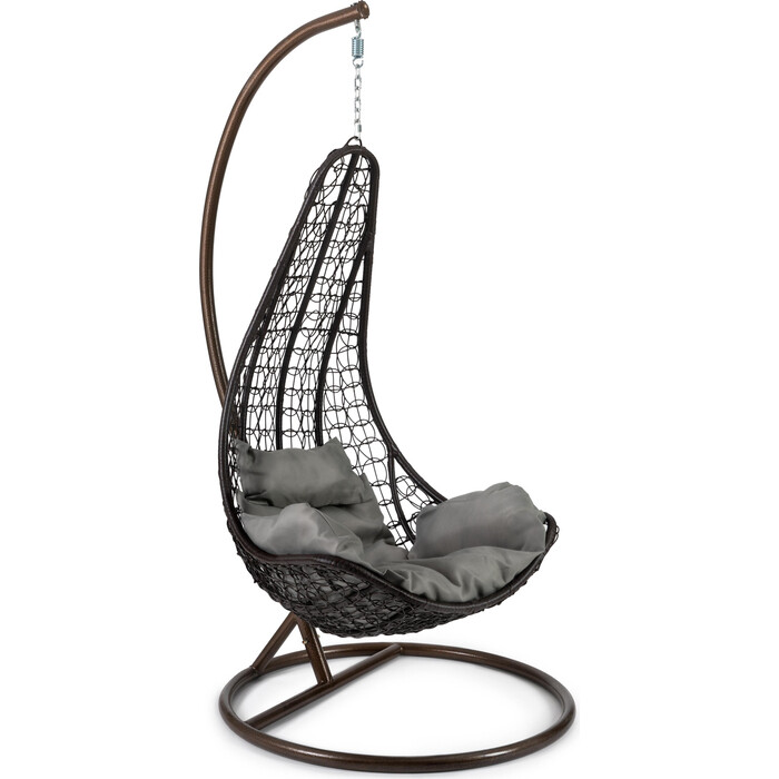 

Подвесное кресло черное TetChair SC-010 TET_14242 серая подушка, (mod. SC-010)
