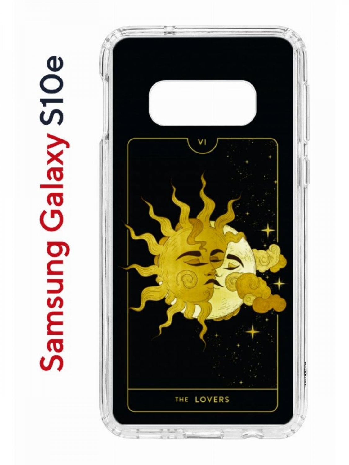 

Чехол на Samsung S10e Kruche Print Tarot Lovers,противоударный бампер с принтом, Прозрачный;черный;желтый;коричневый, Самсунг Галакси с10е