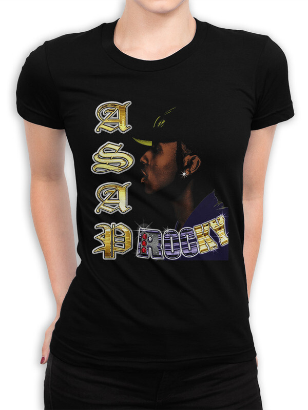 фото Футболка женская design heroes asap rocky черная 2xl