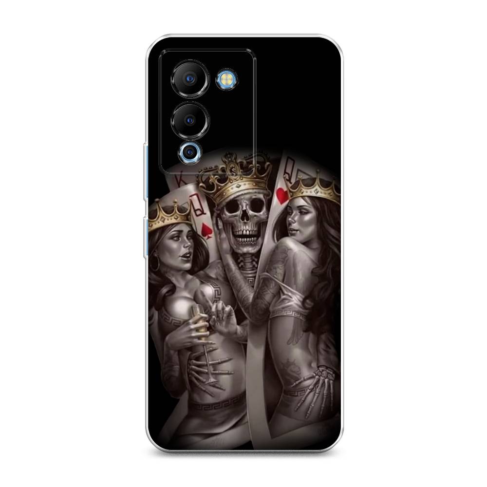 

Чехол для Infinix Note 12 G96 "Карты король и королевы", Серый;желтый, 3101550-6