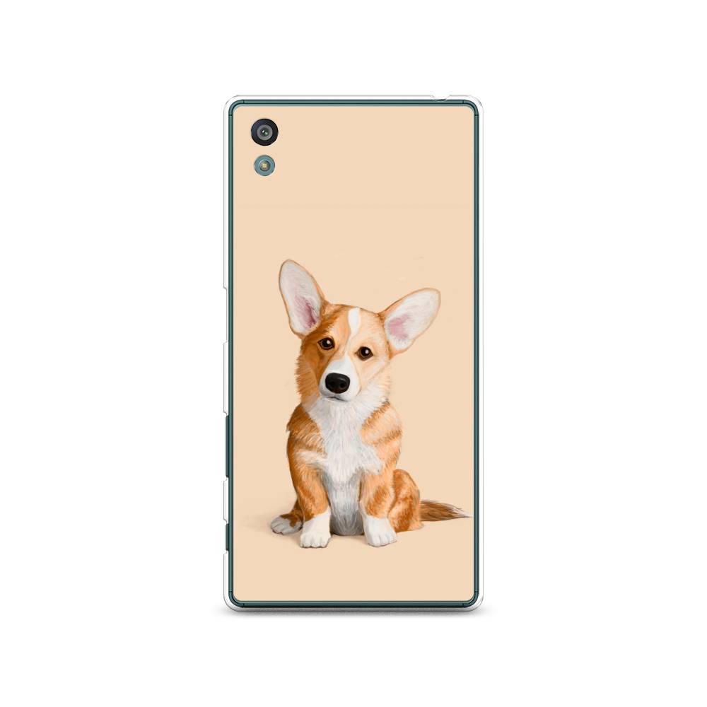 

Чехол на Sony Xperia Z5 (Z5 Dual) "Грустный Корги", Коричневый;бежевый, 52150-1