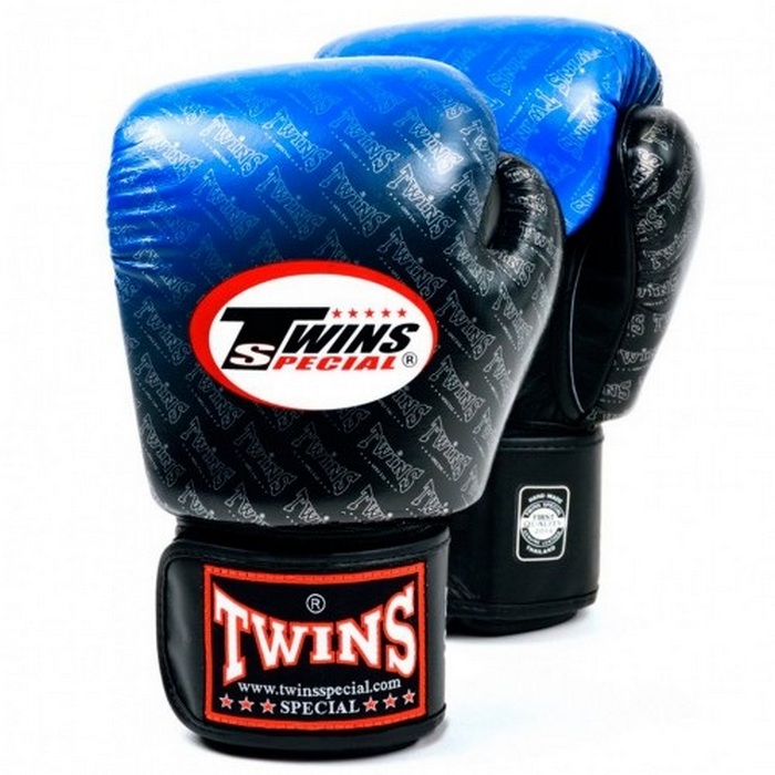 Боксерские перчатки Twins Special FBGVL3-TW1BU синий, черный 14 унций