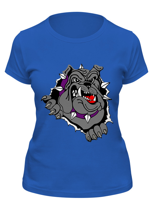 Футболка женская Printio Bulldog синяя L
