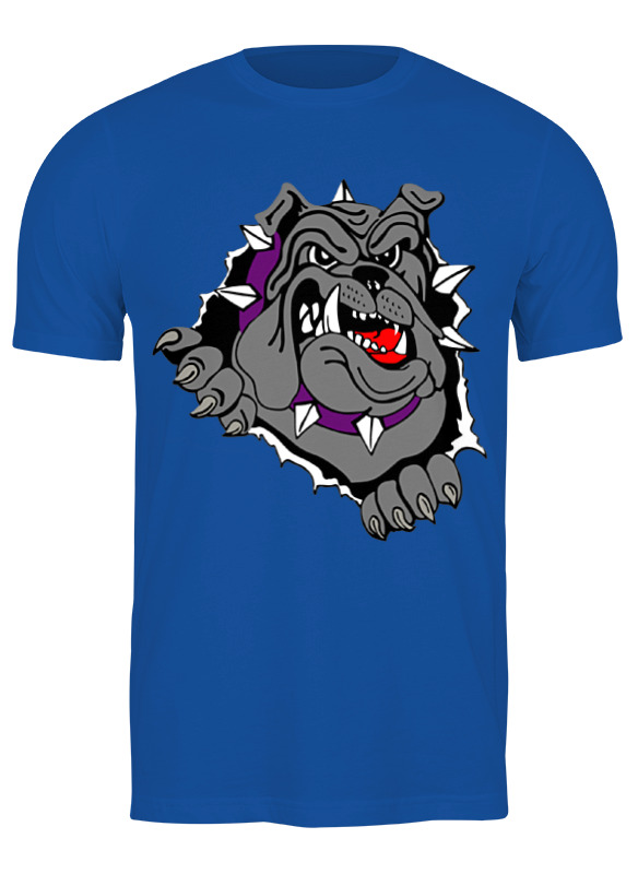 

Футболка мужская Printio Bulldog синяя L, Синий, Bulldog