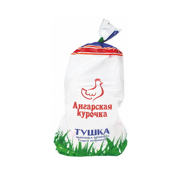 

Тушка цыпленка бройлера Ангарские куры потрошенная 1 сорт замороженная -670 г
