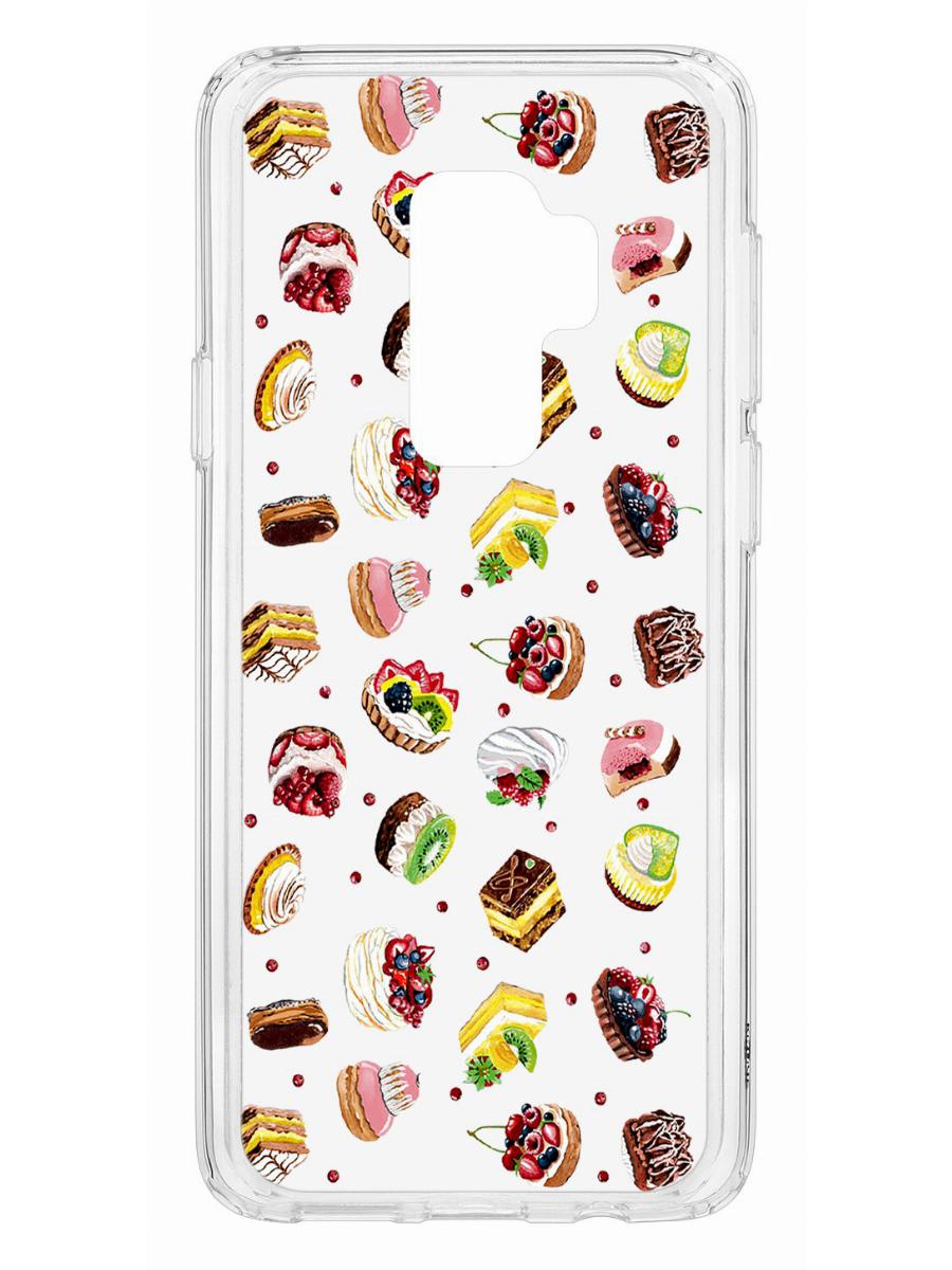 Чехол на Samsung Galaxy S9 Plus Kruche Print Cake,противоударный бампер,с защитой камеры