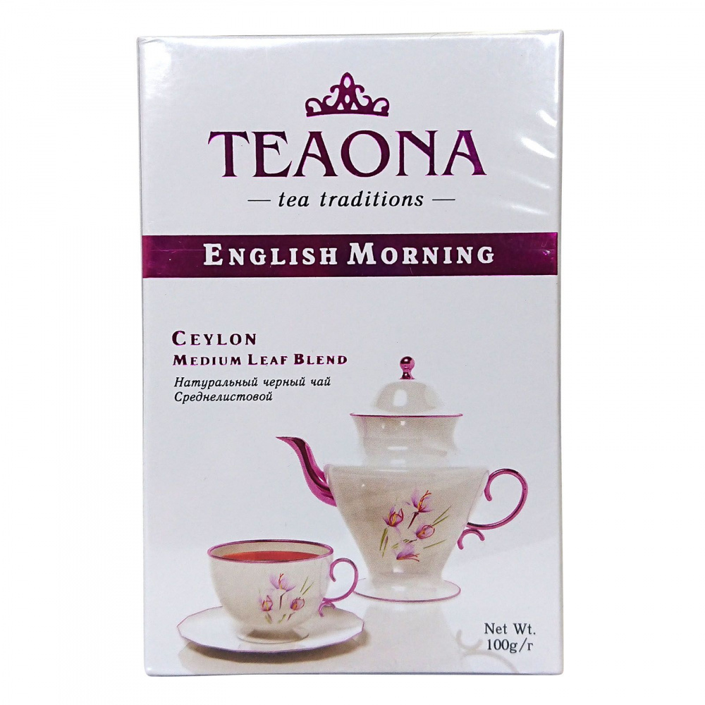 

Чай черный Teaona "Инглиш Монинг", среднелистовой, 100 г