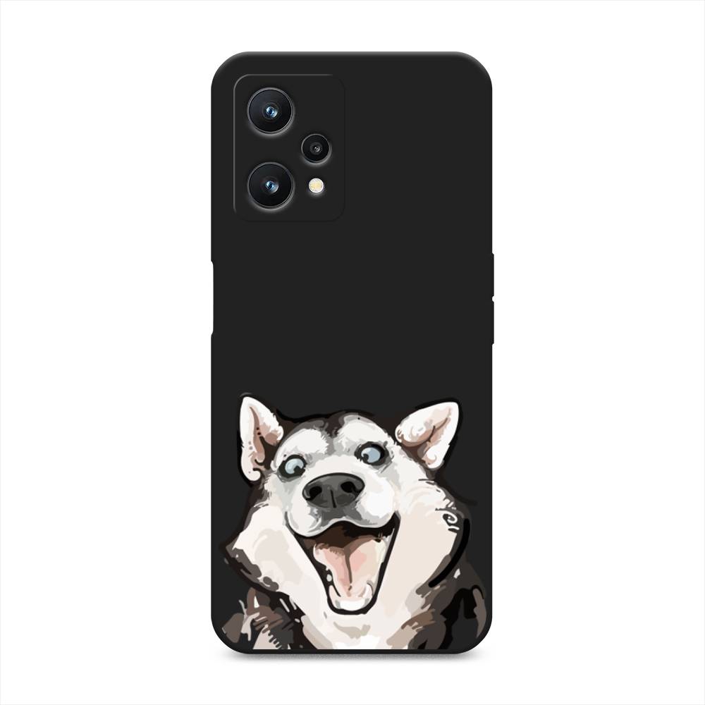 

Чехол Awog на Realme 9 Pro "Радостный хаски", Белый;голубой;черный, 2511152-1