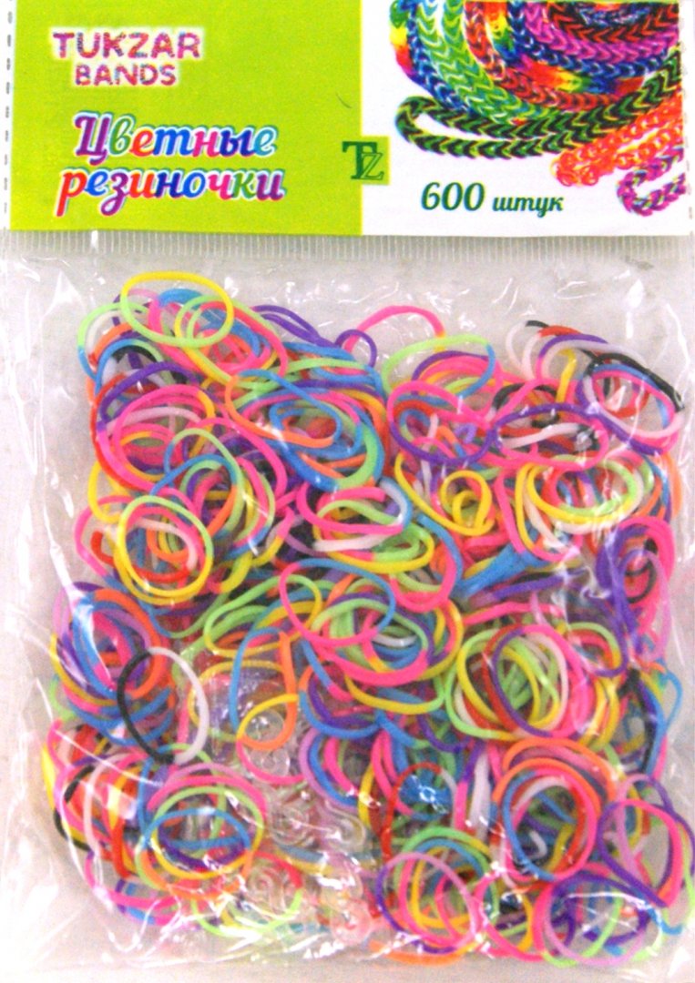 фото Набор резиночек для плетения браслетовtukzar цветные 300шт