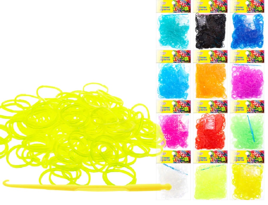 фото Набор резиночек tukzar цветные гелевые для плетения браслетов,12 пакетов по 200 резиночек