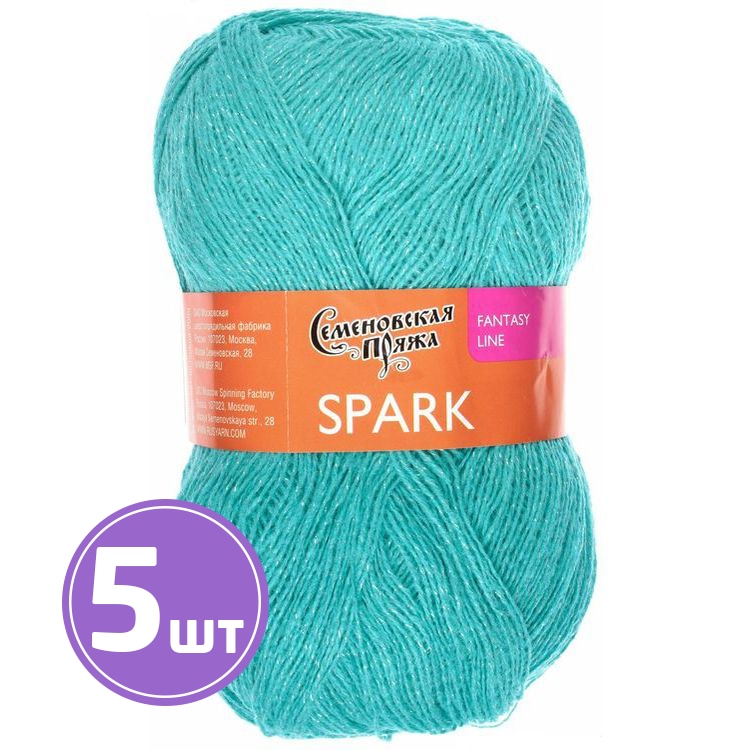 

Пряжа Семеновская Spark 4208 айсберг-радуга 5 шт по 100 г, Голубой
