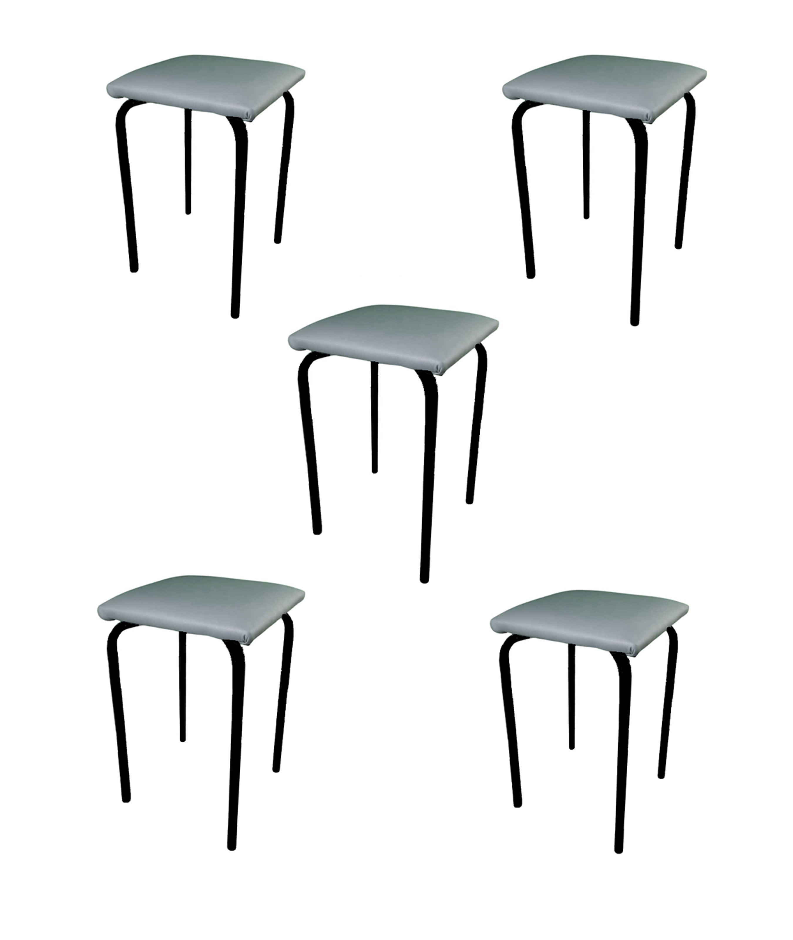 фото Табурет складной arrau велюр серый с мягким сиденьем, 5 шт, ,нагрузка до 100 кг arrau-furniture