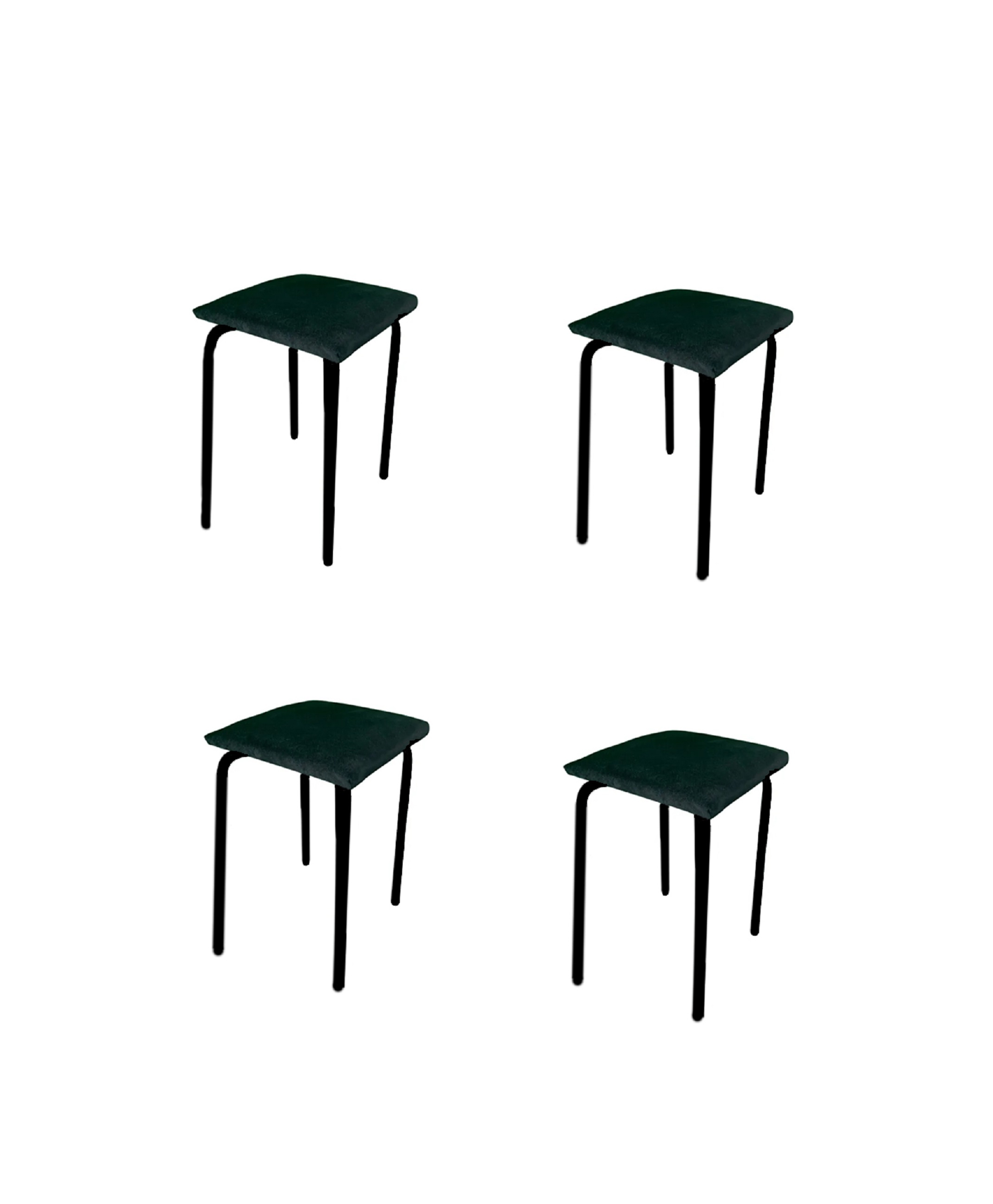 фото Табурет складной arrau велюр черный с мягким сиденьем, 4 шт, нагрузка до 100 кг arrau-furniture