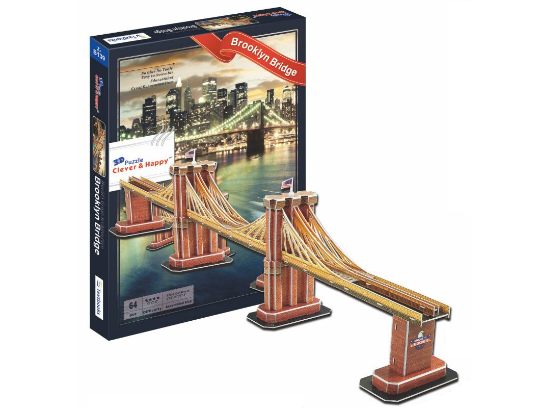3D Конструктор Clever & Happy макет Бруклинский мост ZB139