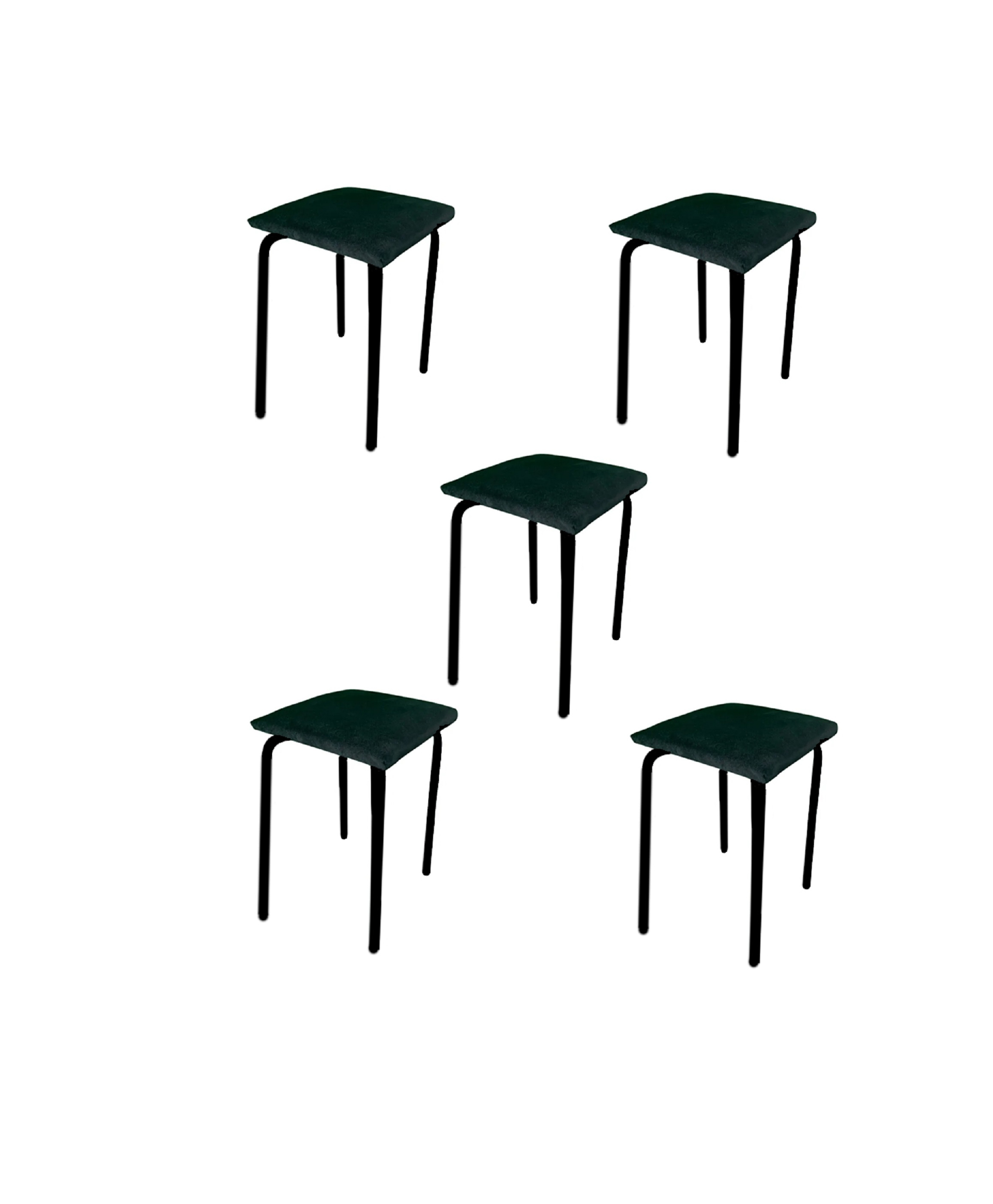 фото Табурет складной arrau велюр черный с мягким сиденьем, 5 шт, нагрузка до 100 кг arrau-furniture