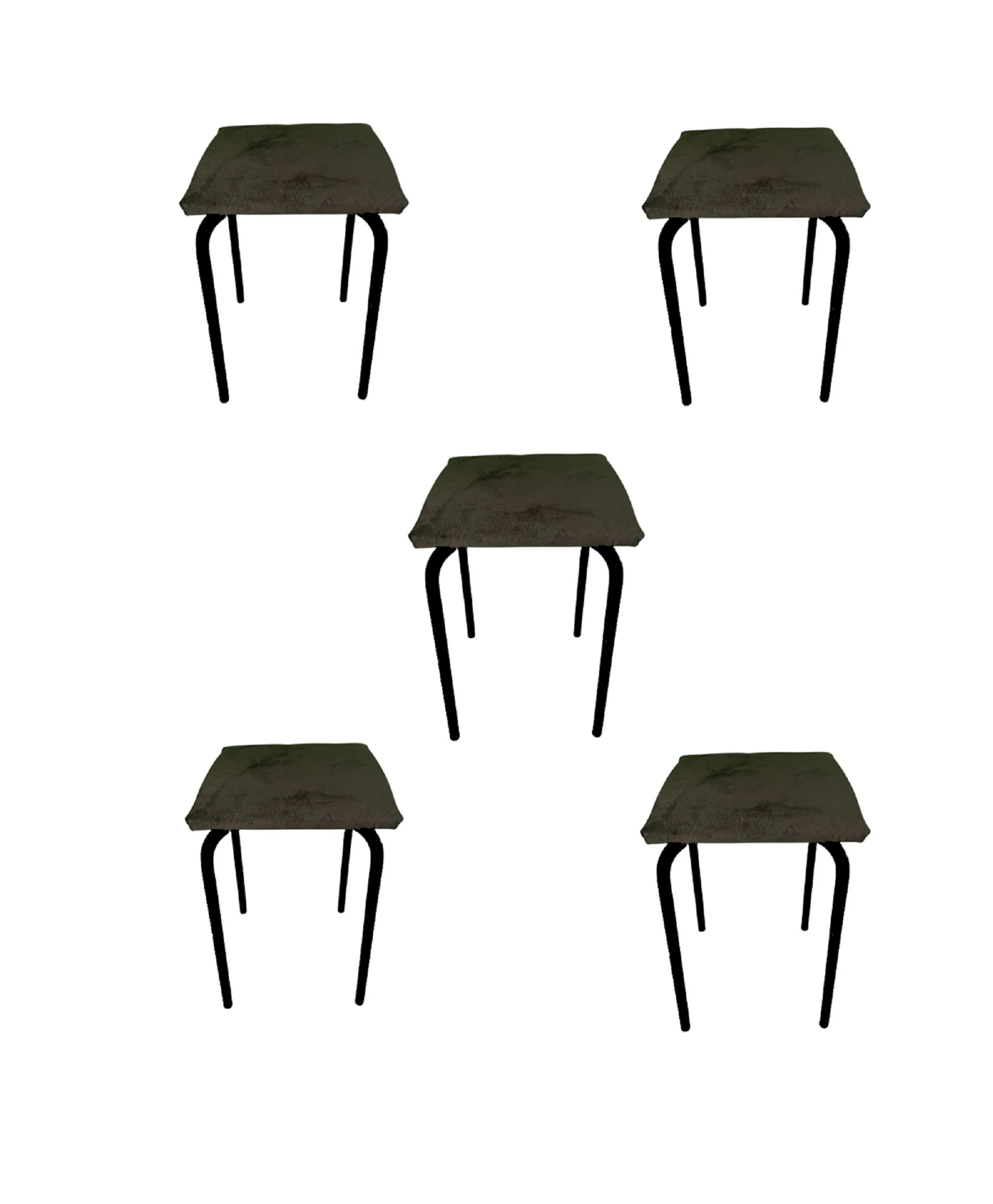 фото Табурет складной arrau велюр коричневый с мягким сиденьем, 5 шт, нагрузка до 100 кг arrau-furniture