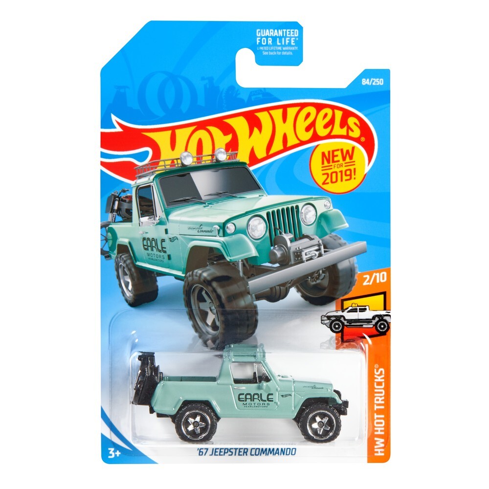 

Машинка Hot Wheels коллекционная (оригинал) 67 JEEPSTER COMMANDO светло-зеленый/черный, FYF06