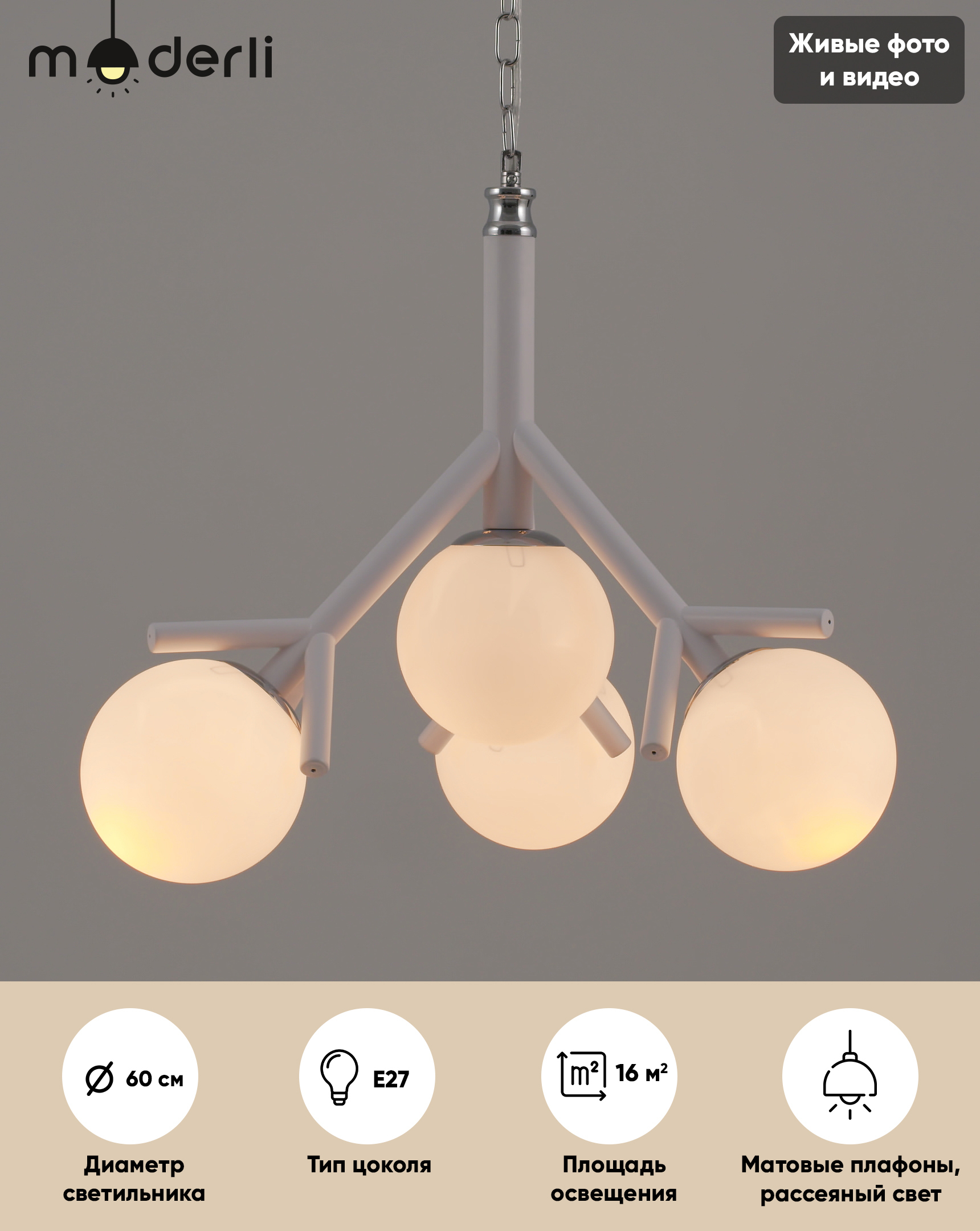 

Подвесная люстра Moderli Circle V1151-4P