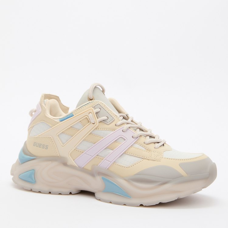

Кроссовки женские Guess FLTBELELE12 бежевые 36 EU, Бежевый, FLTBELELE12