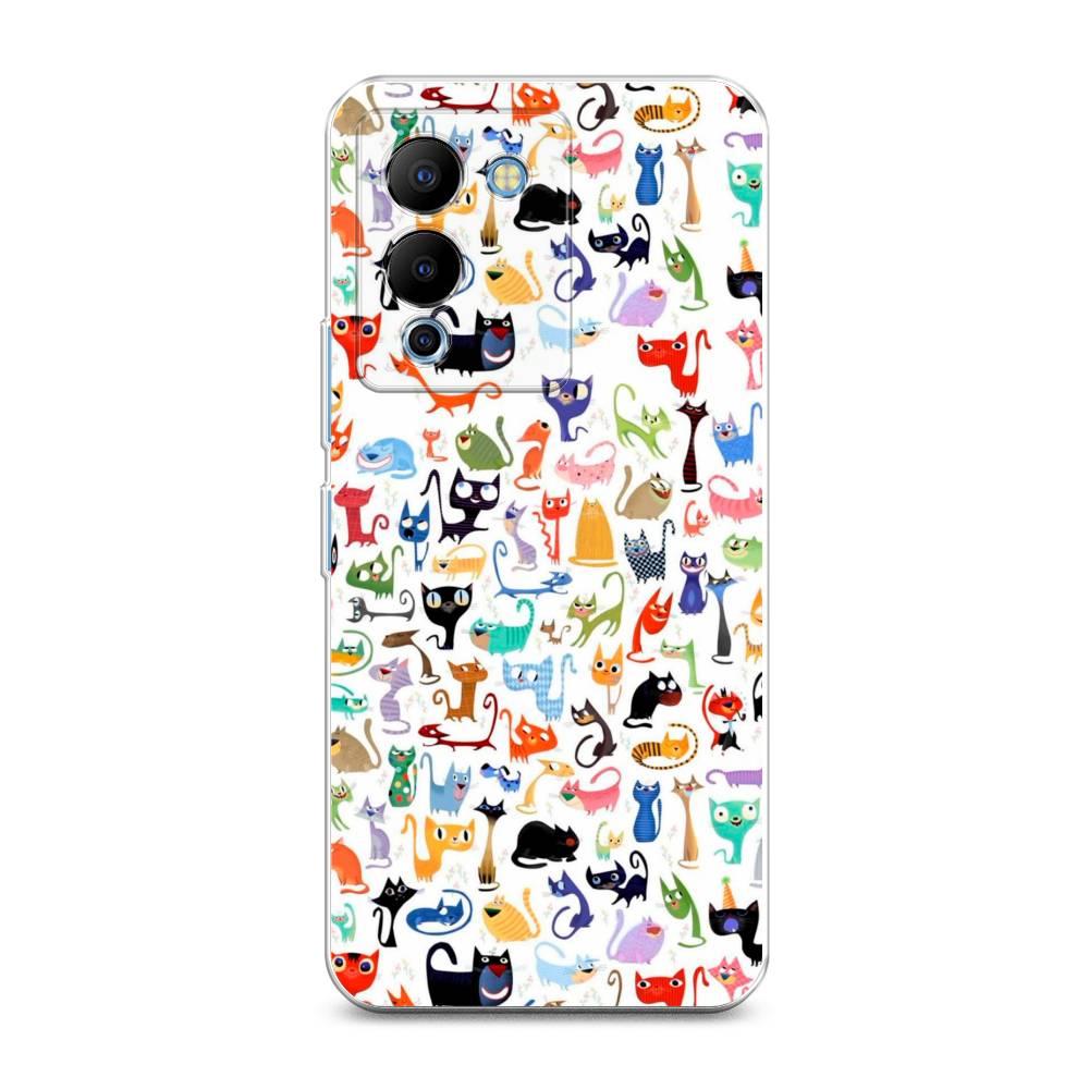 

Чехол для Infinix Note 12 G96 "Цветные коты", Разноцветный, 3101550-1