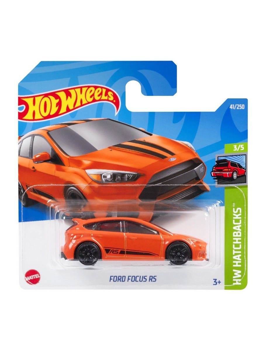 

Машинка Hot Wheels коллекционная (оригинал) FORD FOCUS RS оранжевый, HCX73