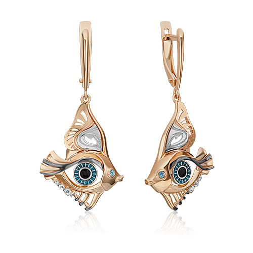 

Серьги из комбинированного золота с топазом PLATINA jewelry 02-4868-00-201-1111, 02-4868-00-201-1111