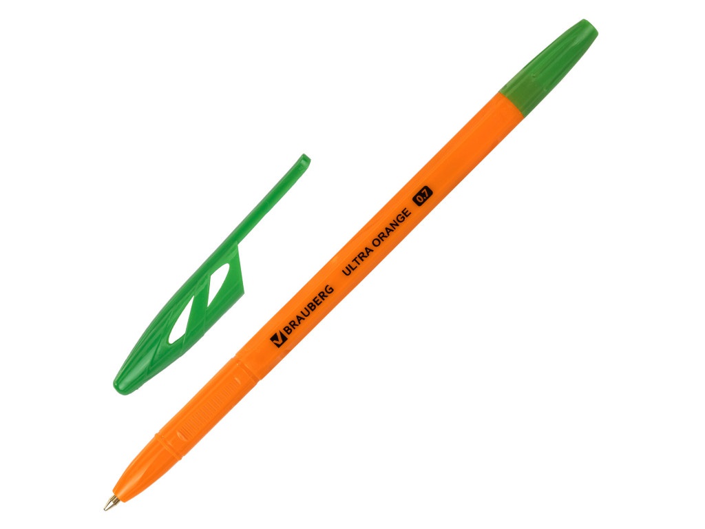 

Ручка шариковая Brauberg Ultra Orange 143565, зеленая, 0,7 мм, 1 шт., 143565