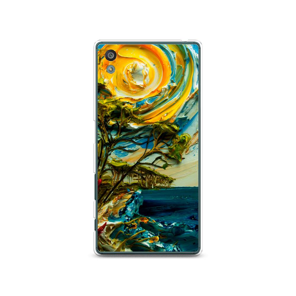 

Чехол на Sony Xperia Z5 (Z5 Dual) "Солнце живопись", Желтый;синий, 52150-4