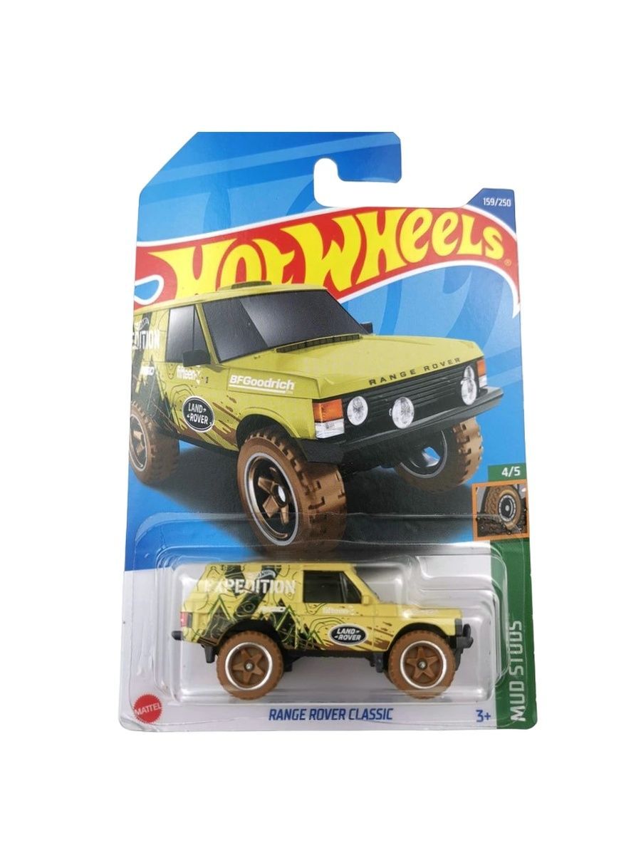 

Машинка Hot Wheels коллекционная (оригинал) RANGE ROVER CLASSIC желтый, HCX52