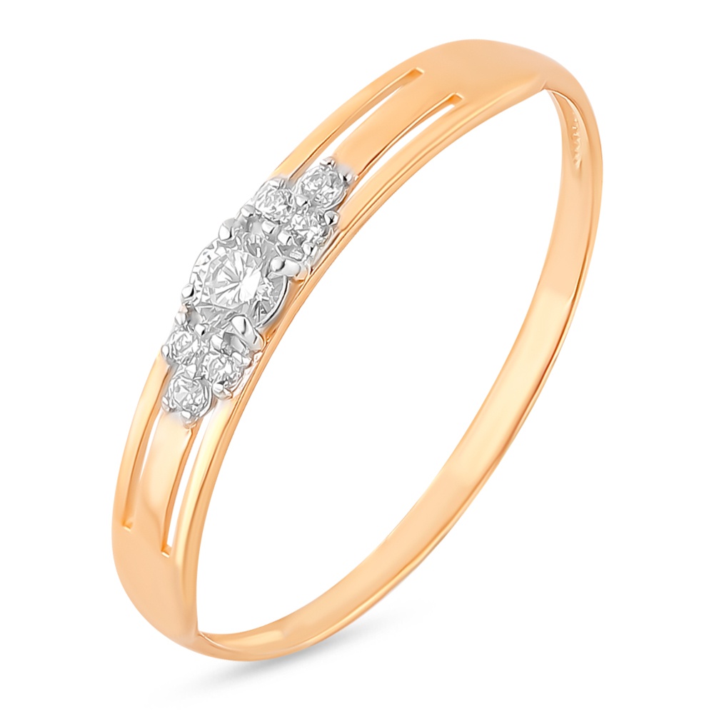 

Кольцо из золота р.  585Gold 301011407, фианит, 301011407