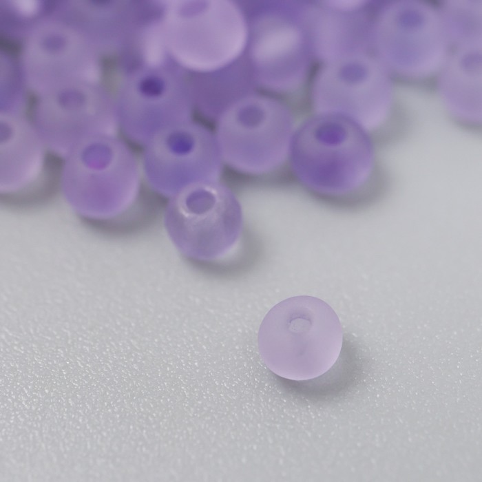 

Бисер стекло 8/0 "Матовый полупрозрачный. Сирень" 10 гр, Фиолетовый