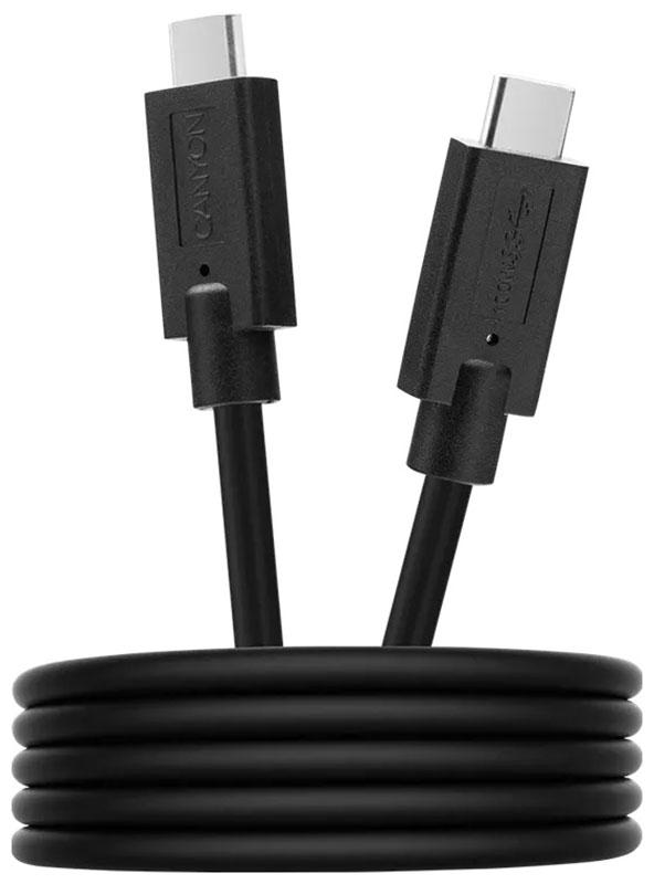 фото Кабель canyon usb type c - usb type c, 1м черный (usb-c - usb-c 100w uc-9 cns-usbc9w)