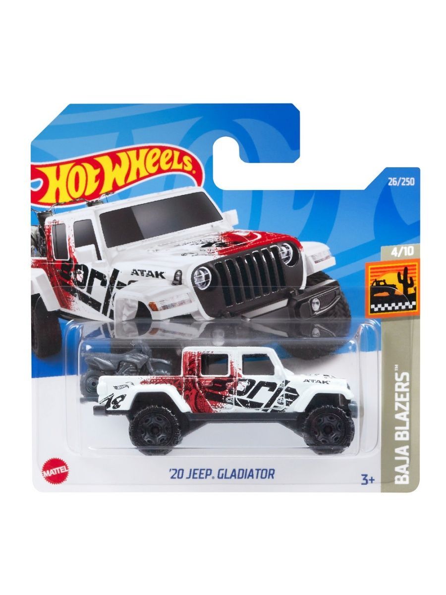 

Машинка Hot Wheels коллекционная (оригинал) 20 JEEP GLADIATOR белый, HCW66