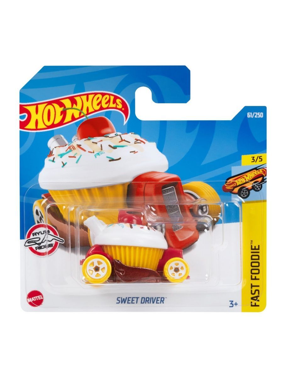 

Машинка Hot Wheels коллекционная (оригинал) SWEET DRIVER белый/желтый, HCW95