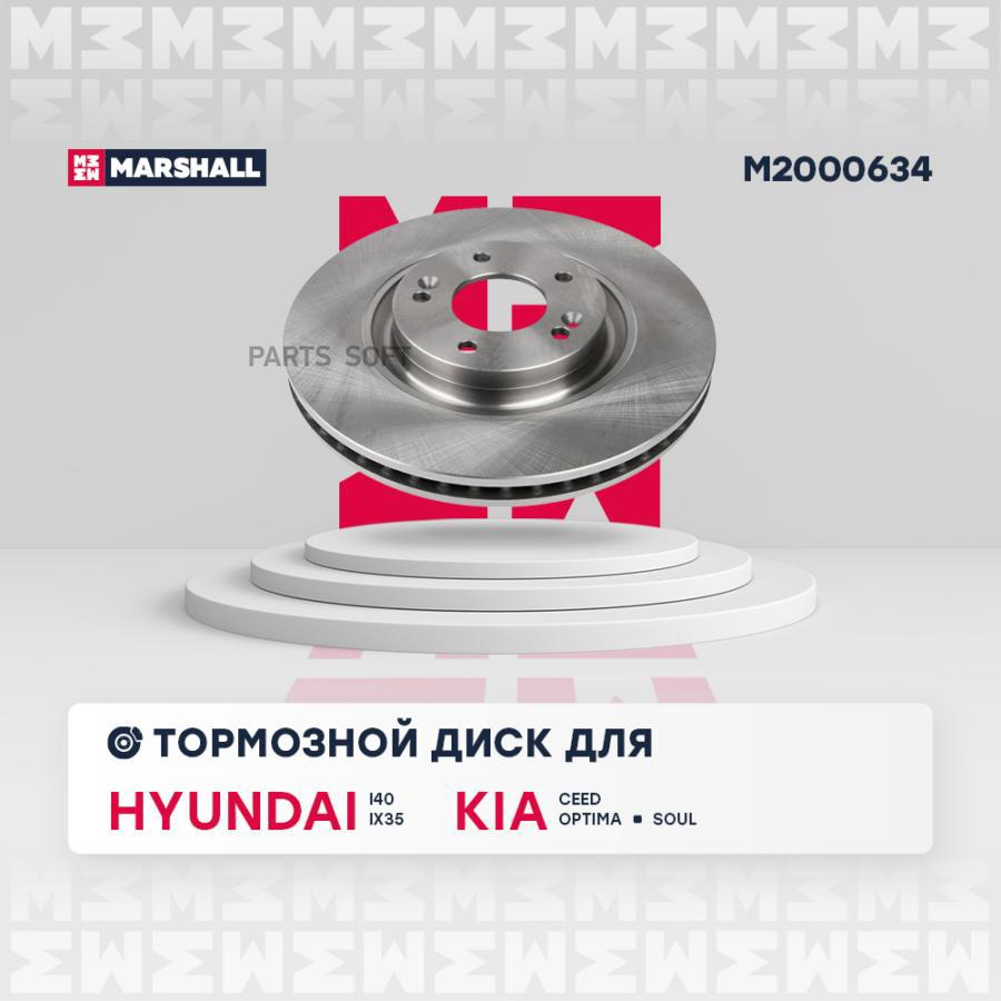 

Тормозной диск передний Hyundai Sonata VI, VII 09-, Kia Optima III, IV 10- / Soul II 14- ;