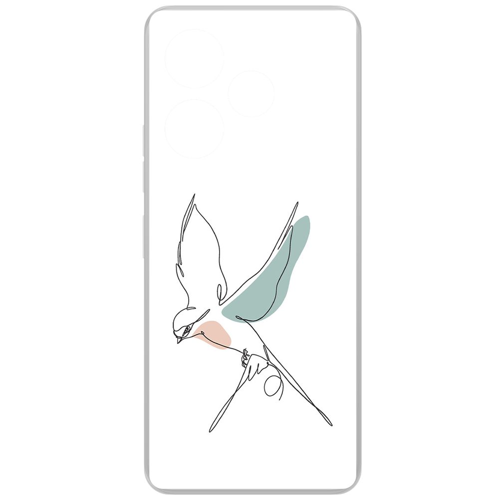 

Чехол-накладка Krutoff Clear Case Полет для TECNO Pova 6, Прозрачный