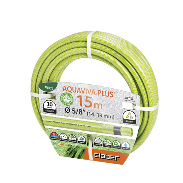 Шланг поливочный Claber Aquaviva Plus 5/8'' 14-19MM 15 м