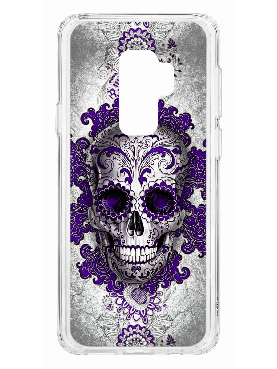 фото Чехол на samsung galaxy s9 plus kruche print sugar skull,противоударный бампер с принтом кruче