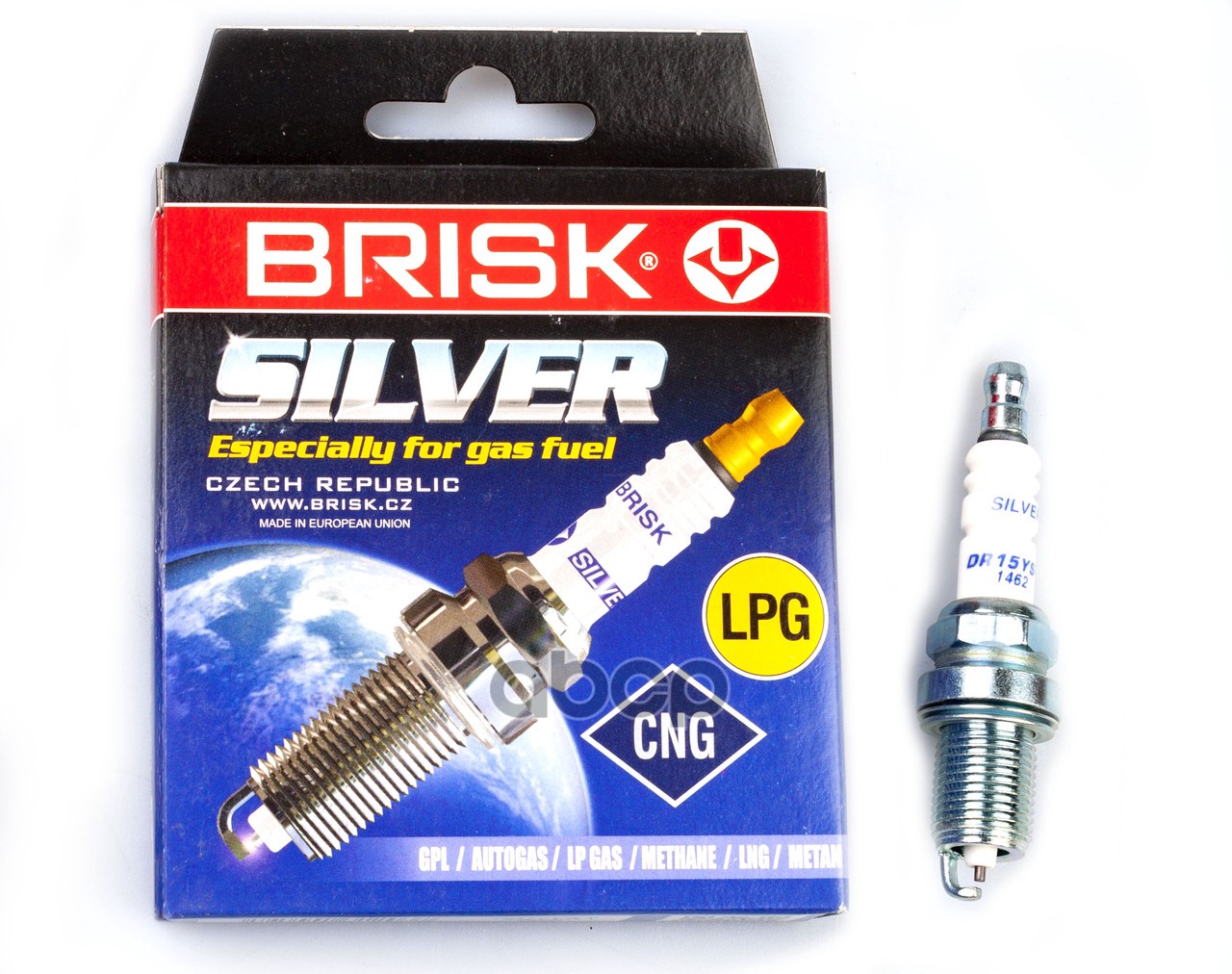 

BRISK DR15YS-9 Свечи BRISK Silver DR15YS-9 2110 16-клап. под газ (4шт) Чехия