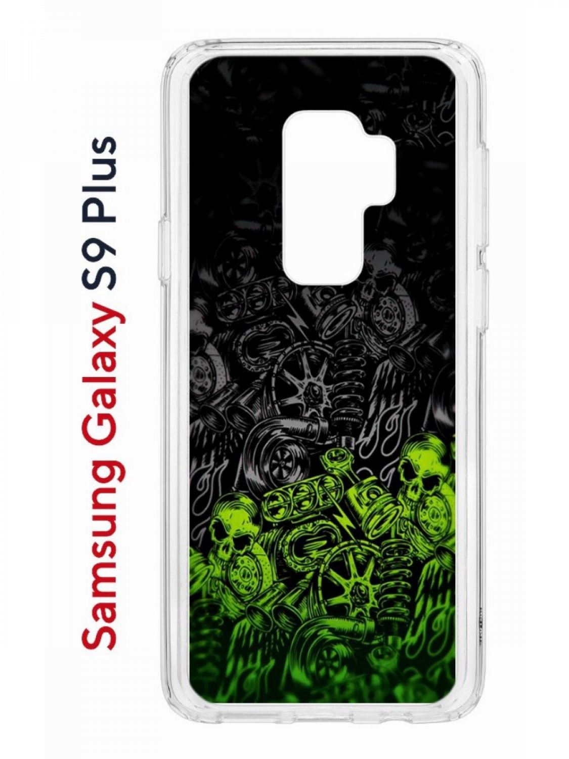 Чехол на Samsung Galaxy S9 Plus Kruche Print Garage,противоударный бампер,с защитой камеры