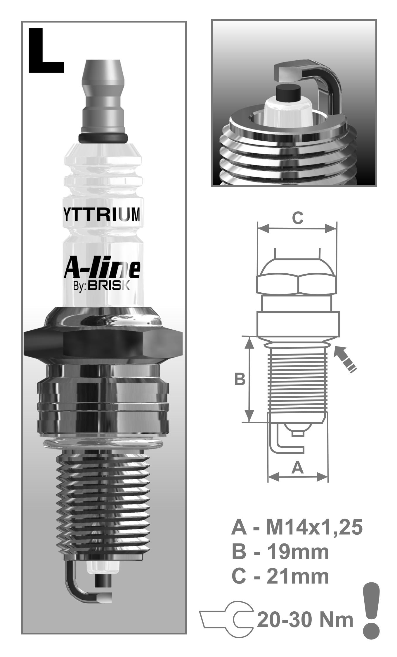 

Свечи BRISK A-LINE №13 LR15YCY-1 (0034) 2107-2115 инж. (4шт)