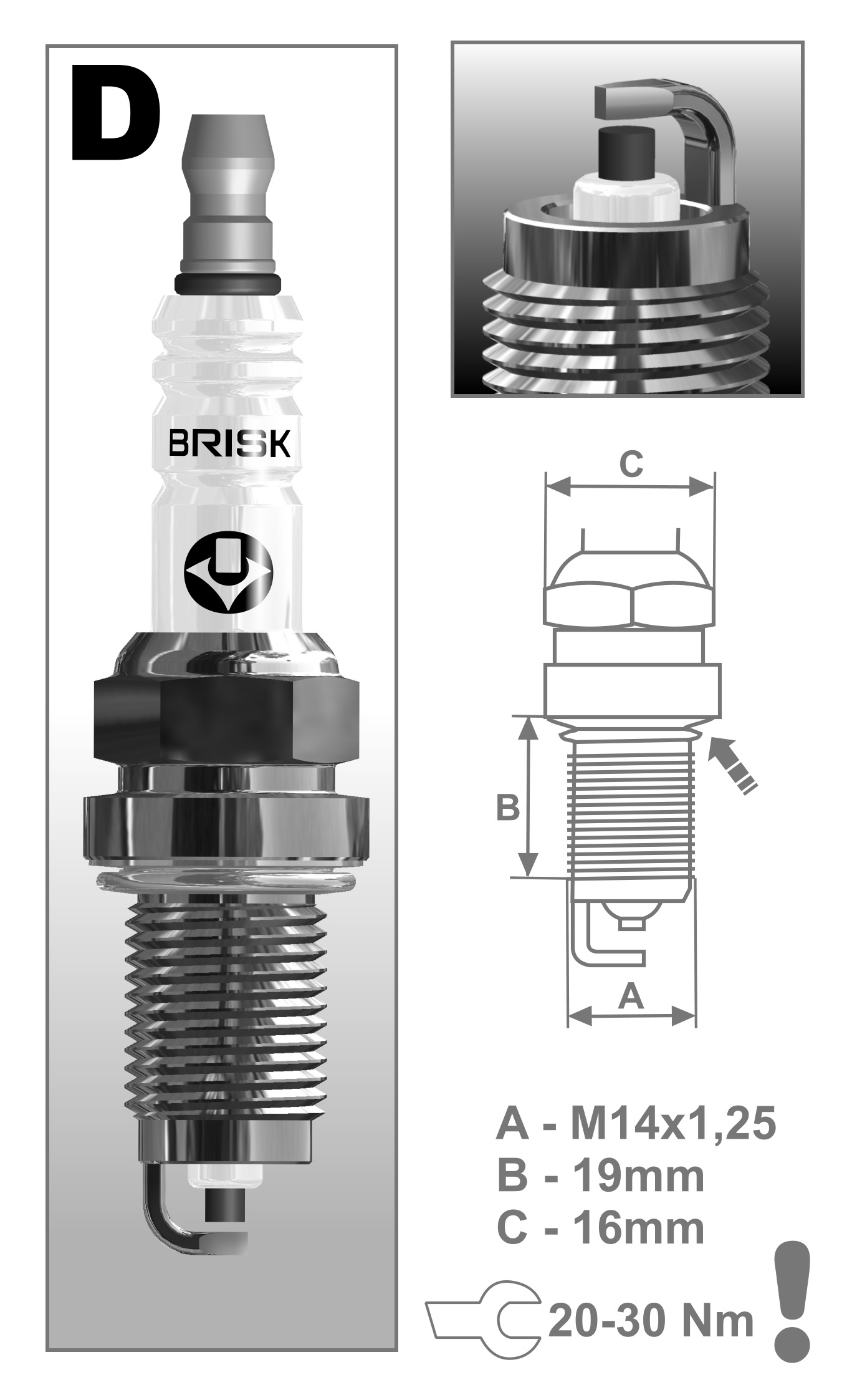 фото Свечи brisk super forte dor15yc-1 2110 16-клап. (4шт) чехия